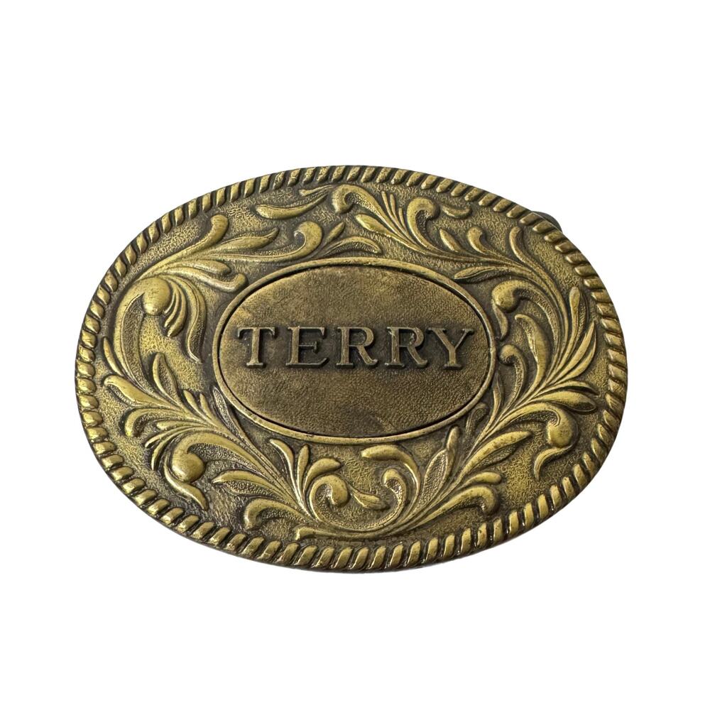 Vintage Belt Buckle Name Terry - The Kinney Co